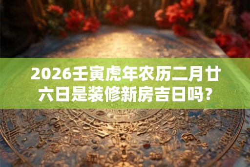 2026壬寅虎年农历二月廿六日是装修新房吉日吗? 2026壬寅虎年农历二月廿六日是装修新房吉日吗?