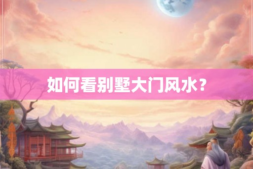 如何看别墅大门风水？