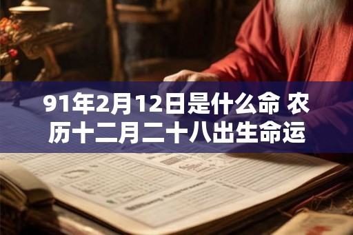 91年2月12日是什么命 农历十二月二十八出生命运