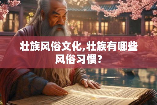 壮族风俗文化,壮族有哪些风俗习惯? 壮族风俗文化,壮族有哪些风俗习惯?