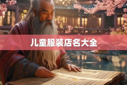 儿童服装店名大全
