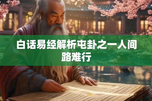 白话易经解析屯卦之一人间路难行