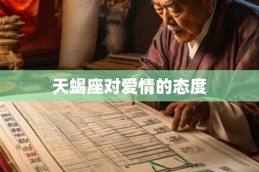 天蝎座对爱情的态度