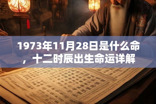 1973年11月28日是什么命，十二时辰出生命运详解