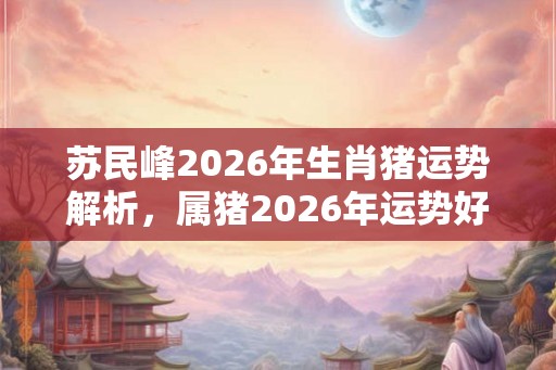 苏民峰2026年生肖猪运势解析，属猪2026年运势好不好？