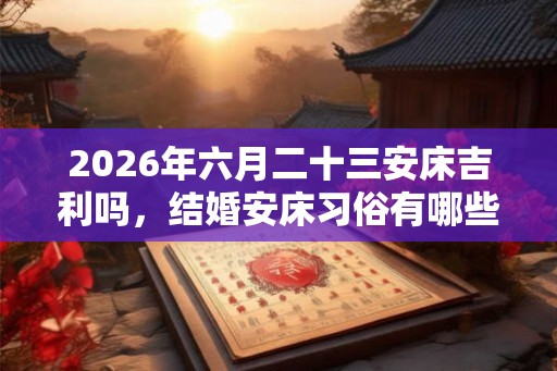2026年六月二十三安床吉利吗,结婚安床习俗有哪些 2026年六月二十三安床吉利吗,结婚安床习俗有哪些