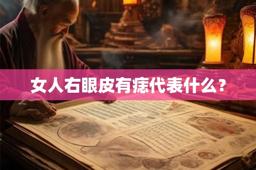女人右眼皮有痣代表什么？