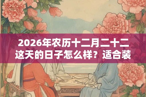 2026年农历十二月二十二这天的日子怎么样?适合装修吗? 2026年农历十二月二十二这天的日子怎么样?适合装修吗?