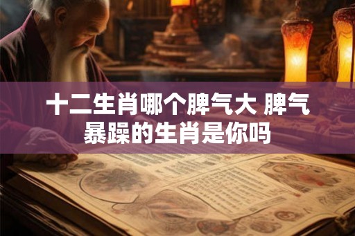 十二生肖哪个脾气大 脾气暴躁的生肖是你吗