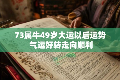 73属牛49岁大运以后运势 气运好转走向顺利 73属牛49岁大运以后运势 气运好转走向顺利