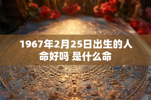1967年2月25日出生的人命好吗 是什么命