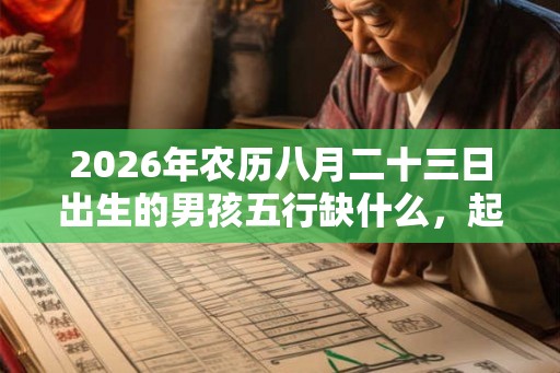 2026年农历八月二十三日出生的男孩五行缺什么,起什么名字好? 2026年农历八月二十三日出生的男孩五行缺什么,起什么名字好?