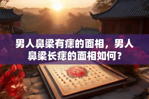 男人鼻梁有痣的面相，男人鼻梁长痣的面相如何？