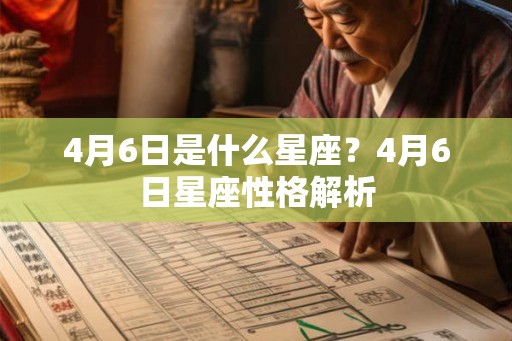 4月6日是什么星座？4月6日星座性格解析