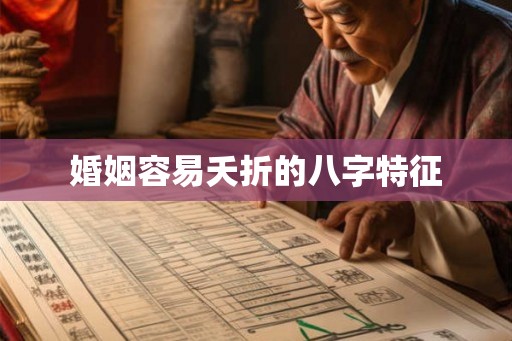 婚姻容易夭折的八字特征