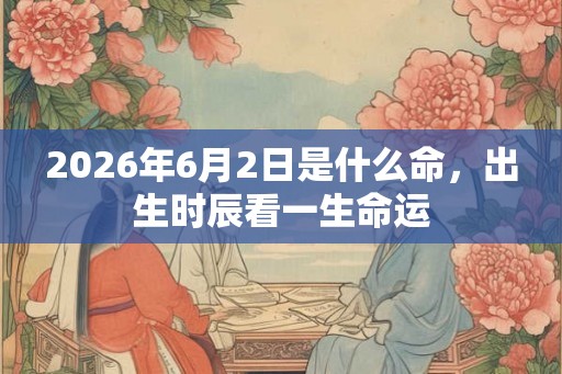 2026年6月2日是什么命，出生时辰看一生命运