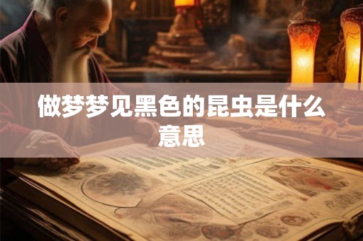 做梦梦见黑色的昆虫是什么意思