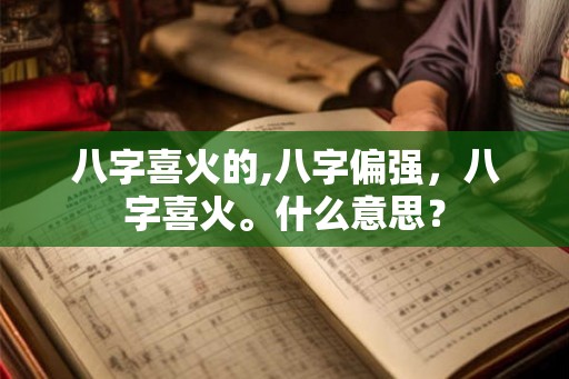 八字喜火的,八字偏强，八字喜火。什么意思？