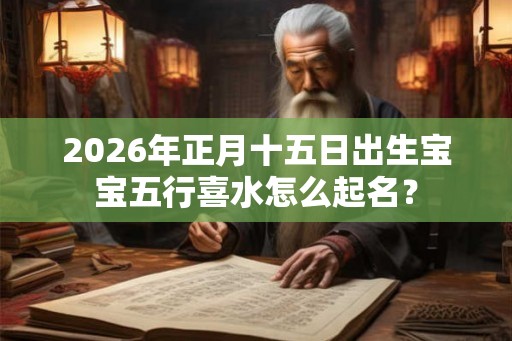2026年正月十五日出生宝宝五行喜水怎么起名？
