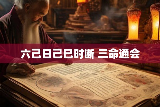 六己日己巳时断 三命通会