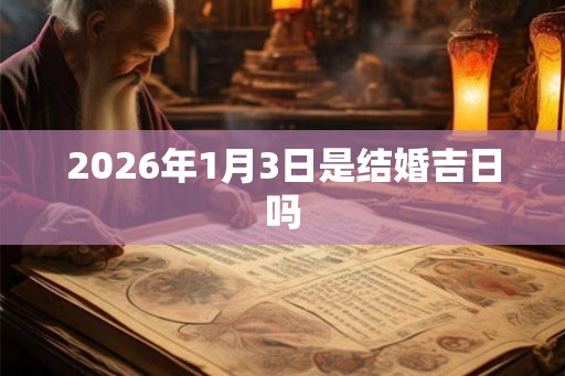 2026年1月3日是结婚吉日吗