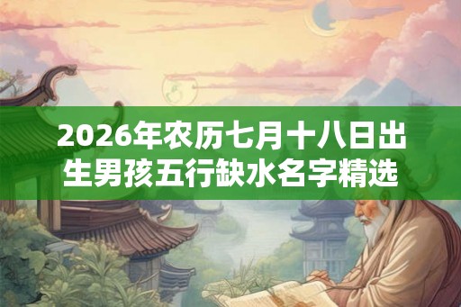 2026年农历七月十八日出生男孩五行缺水名字精选