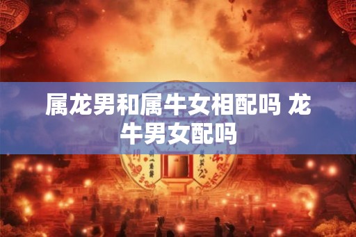 属龙男和属牛女相配吗 龙牛男女配吗
