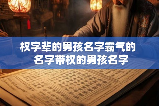 权字辈的男孩名字霸气的 名字带权的男孩名字 权字辈的男孩名字霸气的 名字带权的男孩名字