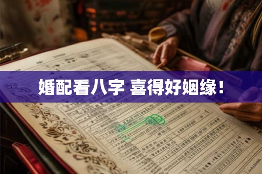 婚配看八字 喜得好姻缘！