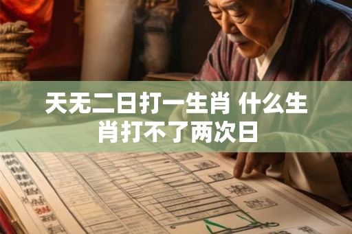 天无二日打一生肖 什么生肖打不了两次日