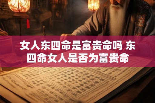 女人东四命是富贵命吗 东四命女人是否为富贵命