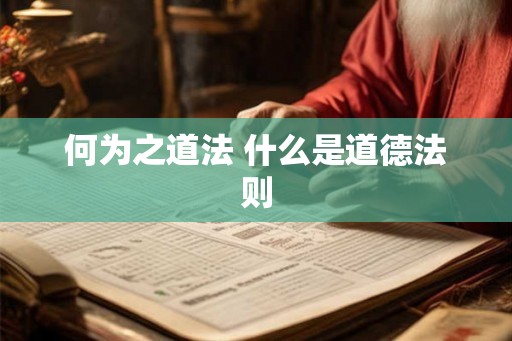 何为之道法 什么是道德法则