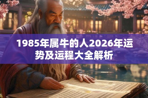 1985年属牛的人2026年运势及运程大全解析