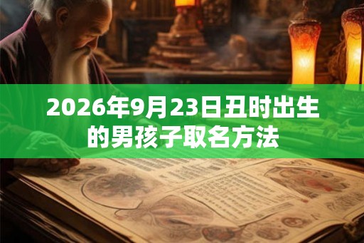 2026年9月23日丑时出生的男孩子取名方法