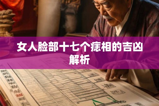 女人脸部十七个痣相的吉凶解析