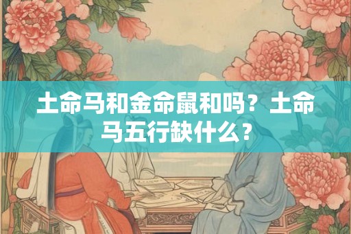 土命马和金命鼠和吗？土命马五行缺什么？