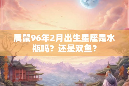 属鼠96年2月出生星座是水瓶吗?还是双鱼? 属鼠96年2月出生星座是水瓶吗?还是双鱼?