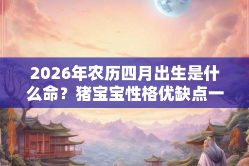 2026年农历四月出生是什么命?猪宝宝性格优缺点一览! 2026年农历四月出生是什么命?猪宝宝性格优缺点一览!