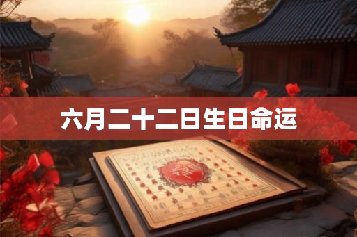 六月二十二日生日命运