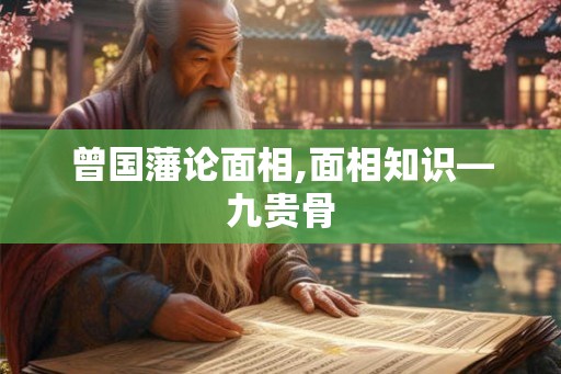曾国藩论面相,面相知识—九贵骨 曾国藩论面相,面相知识—九贵骨