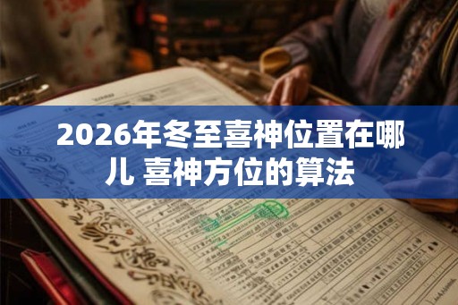 2026年冬至喜神位置在哪儿 喜神方位的算法 2026年冬至喜神位置在哪儿 喜神方位的算法