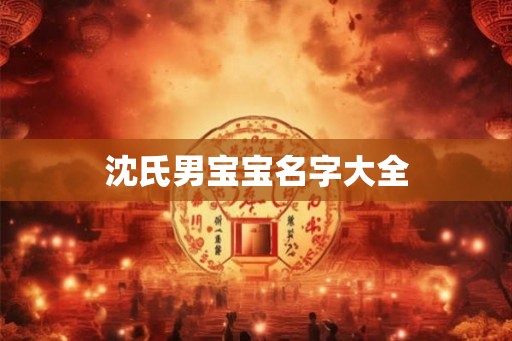 沈氏男宝宝名字大全