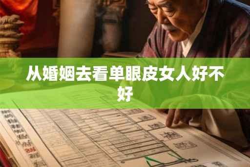 从婚姻去看单眼皮女人好不好