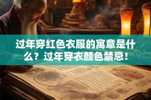 过年穿红色衣服的寓意是什么？过年穿衣颜色禁忌！