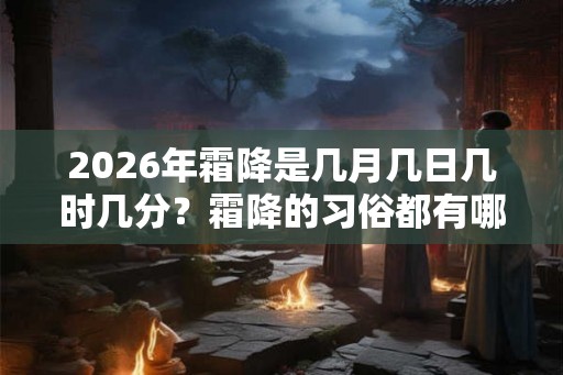 2026年霜降是几月几日几时几分?霜降的习俗都有哪些? 2026年霜降是几月几日几时几分?霜降的习俗都有哪些?
