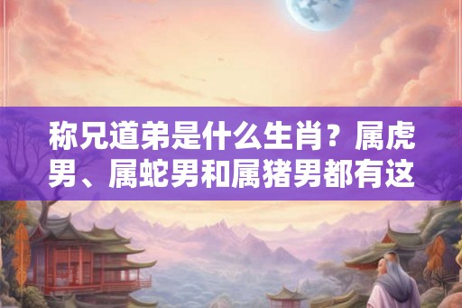 称兄道弟是什么生肖?属虎男、属蛇男和属猪男都有这个特质 称兄道弟是什么生肖?属虎男、属蛇男和属猪男都有这个特质