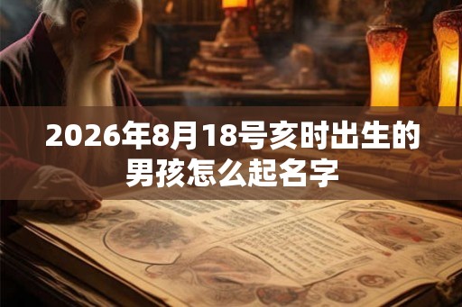2026年8月18号亥时出生的男孩怎么起名字