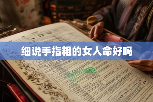 细说手指粗的女人命好吗
