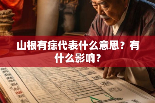 山根有痣代表什么意思？有什么影响？