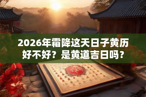 2026年霜降这天日子黄历好不好？是黄道吉日吗？